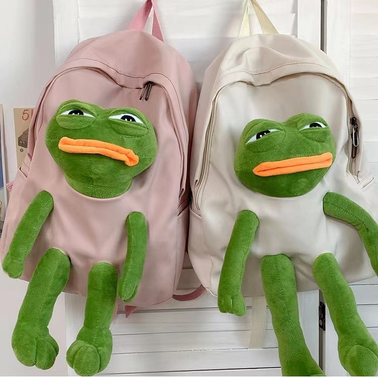 Ba Lô Đi Học Màu Trơn Dễ Thương Cho Nữ