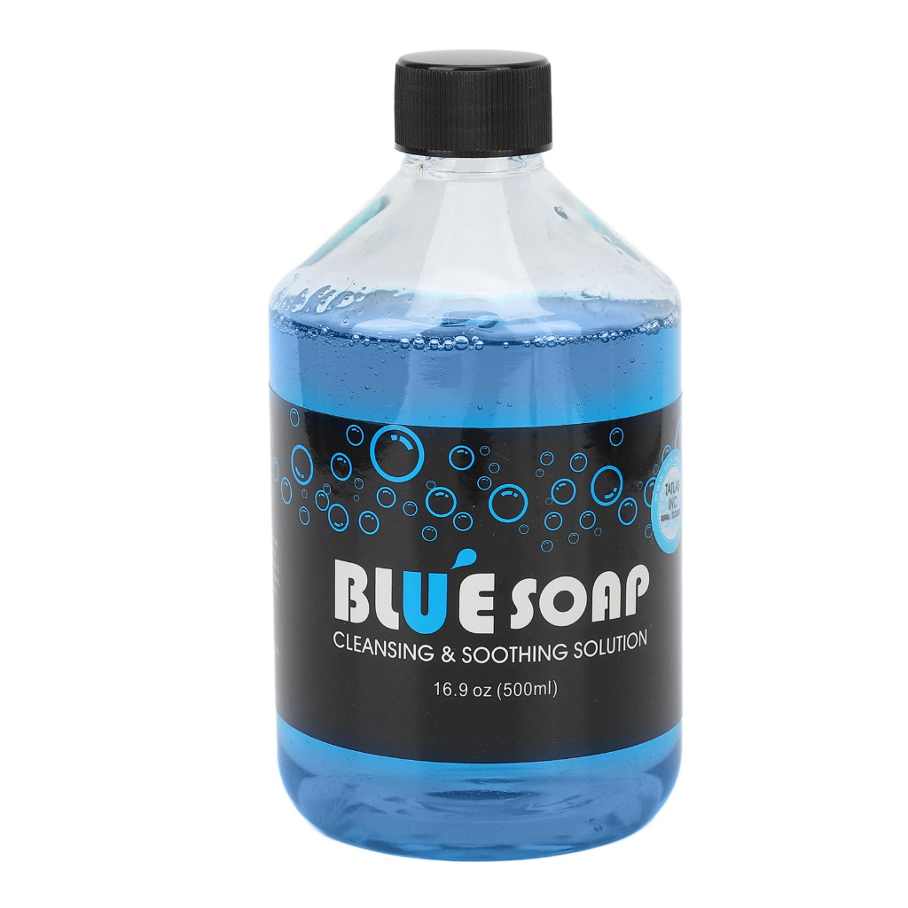 SweetBunny 500ml xà phòng màu xanh làm giảm sưng tấy hình xăm cung cấp với chai bọt 50 chiếc khăn giấy