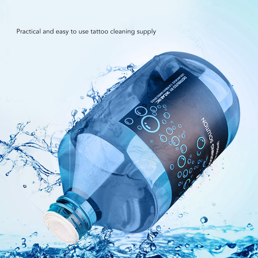 SweetBunny 500ml xà phòng màu xanh làm giảm sưng tấy hình xăm cung cấp với chai bọt 50 chiếc khăn giấy