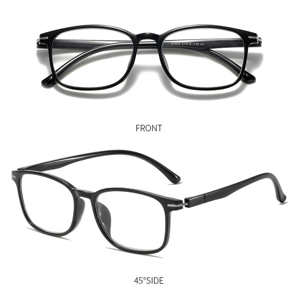 Kính Đọc Sách Gọng Vuông TR90 Bằng Hợp Kim Titan Siêu Nhẹ Cho Nam Nữ