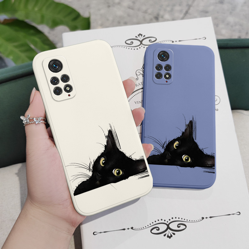 Ốp Điện Thoại Họa Tiết Mèo Đen Dành Cho Xiaomi Redmi Note 11S 11 11T Pro Plus 4G 5G