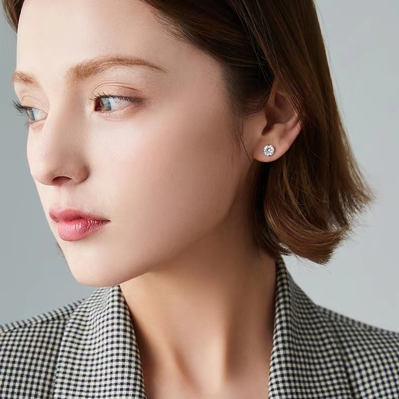 Đôi Bông Tai Mạ Bạc Kiểu Dáng Độc Đáo Cho Nữ