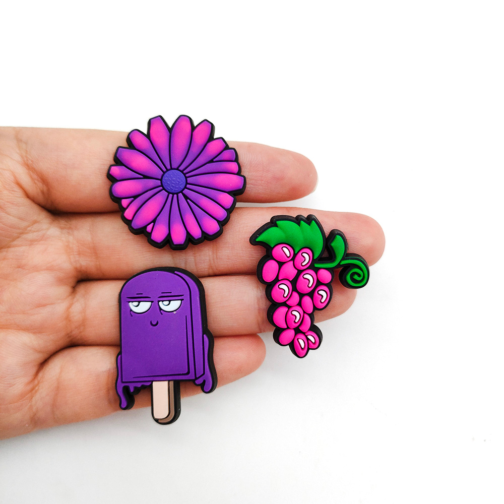 Croc JIBZ 1 Ghim Cài Giày Dép Chính Hãng Màu Tím Croc Jibbits Thích Hợp Làm Quà Tặng Cho Bạn Bè