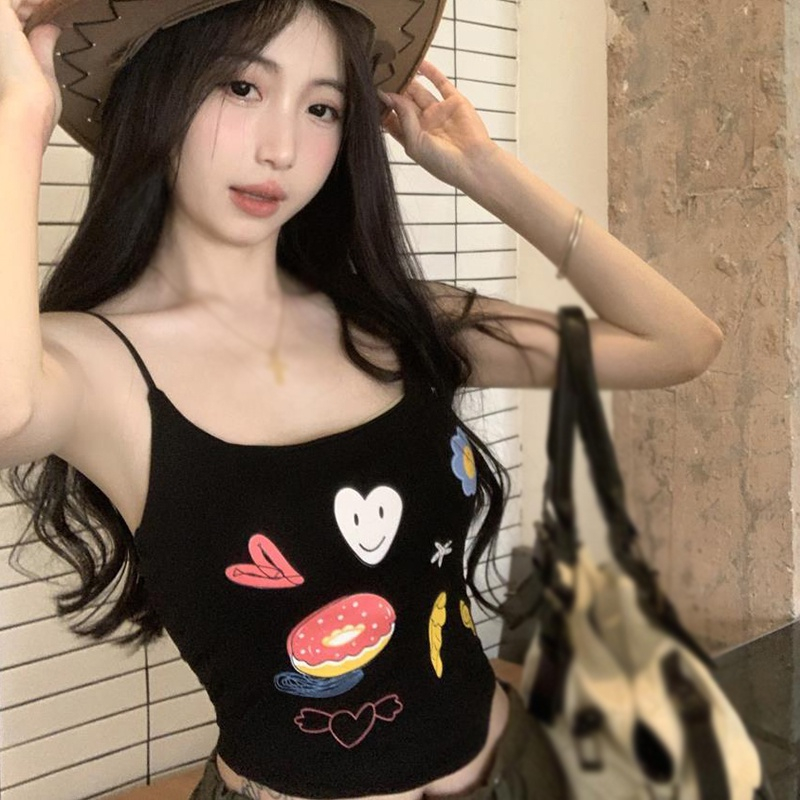 Áo Croptop Hai Dây Có Mút Đệm Quyến Rũ Dành Cho Nữ 2155