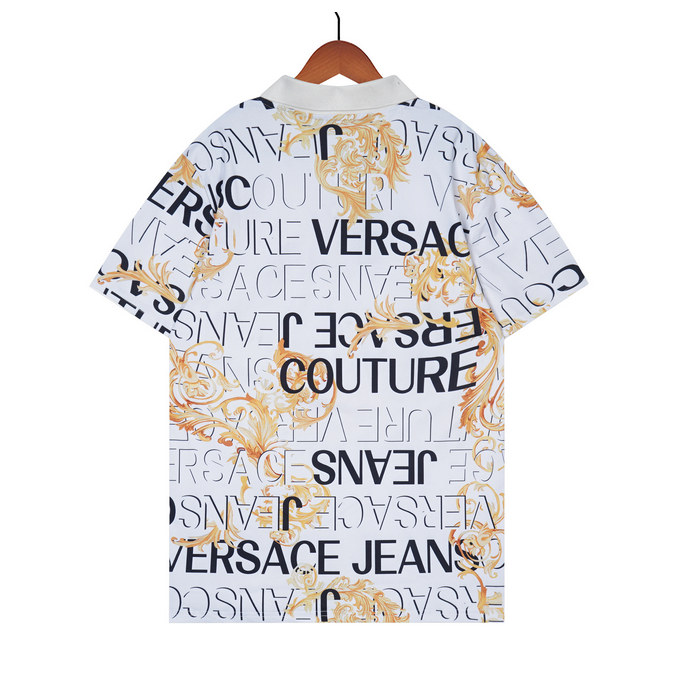 Versace Áo Thun polo Ngắn Tay In Họa Tiết Thời Trang Dành Cho Cả Nam Và Nữ
