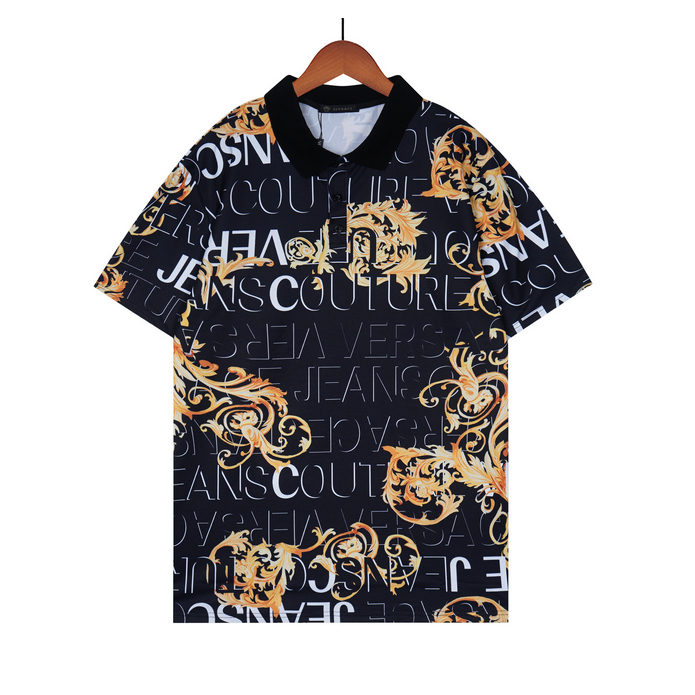 Versace Áo Thun polo Ngắn Tay In Họa Tiết Thời Trang Dành Cho Cả Nam Và Nữ