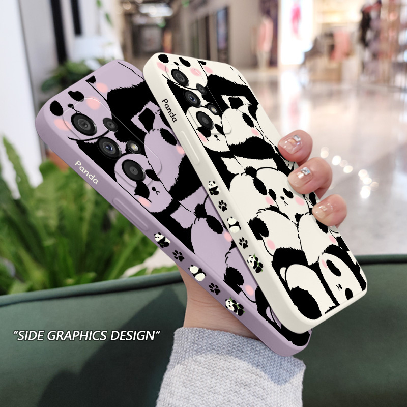 Ốp Điện Thoại Silicon Dẻo Họa Tiết Gấu Trúc Dễ Thương Cho Samsung Galaxy A73 A53 A33 A23 4G 5G