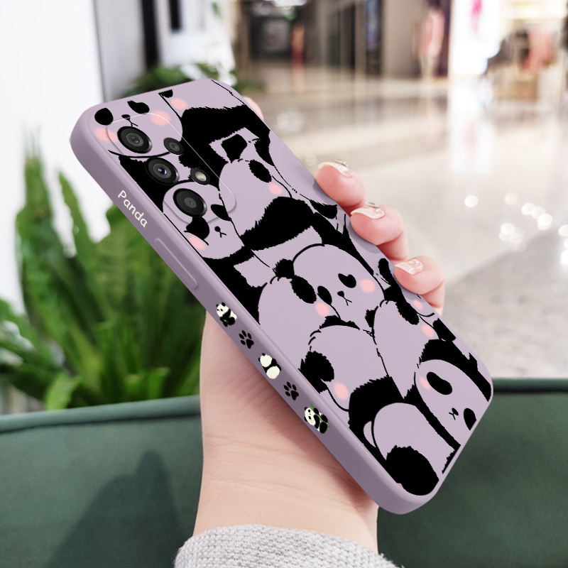 Ốp Điện Thoại Silicon Dẻo Họa Tiết Gấu Trúc Dễ Thương Cho Samsung Galaxy A73 A53 A33 A23 4G 5G