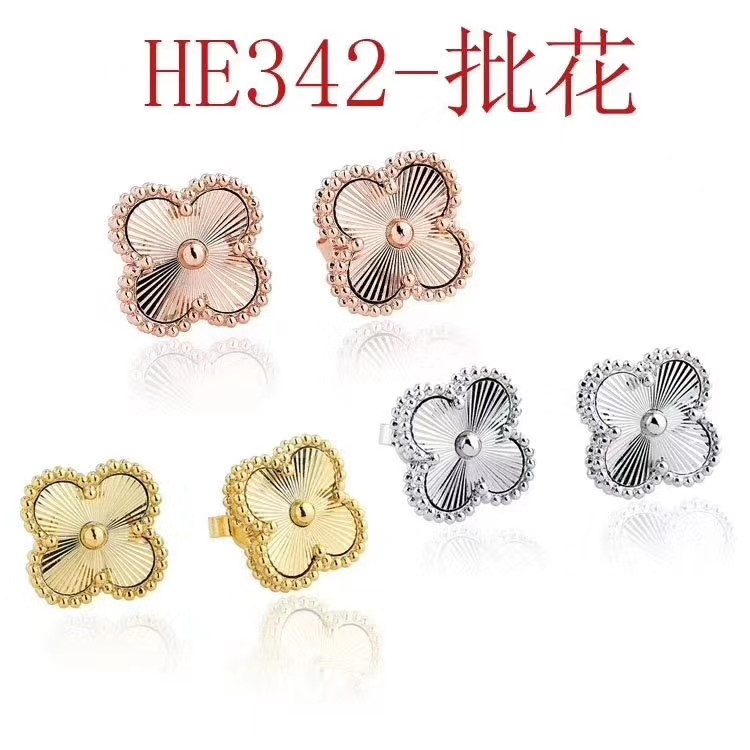 Bông Tai Hình Cỏ Bốn Lá Màu laser Thời Trang Cổ Điển Mới 2023