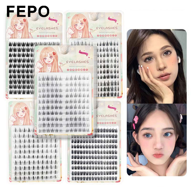 Hộp 10 hàng lông mi giả FEPO 11-12mm tự nhiên sức chứa lớn chất lượng cao