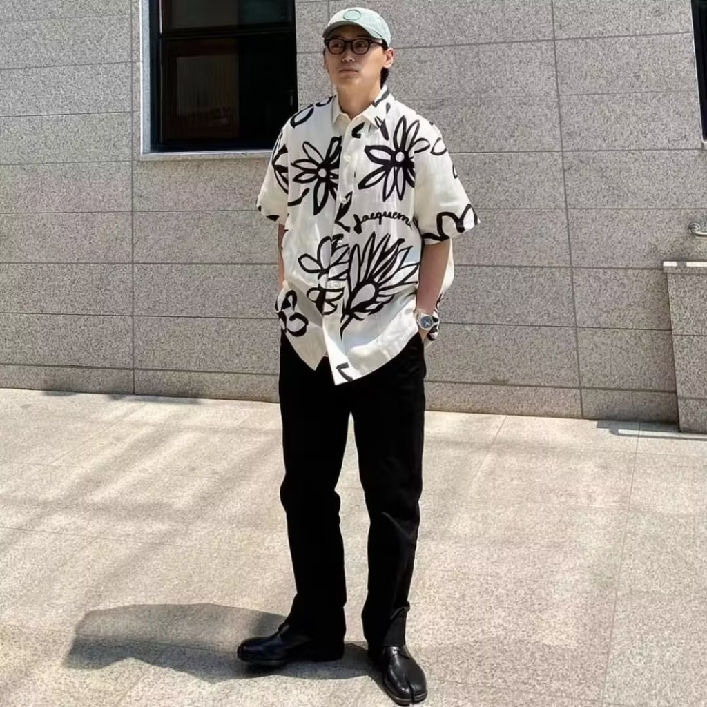 Áo Sơ Mi Tay Lửng Thời Trang Mùa Hè Mới 2023 Phong Cách Nhật Bản Cho Nam