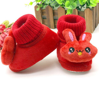 Giày Bốt Cổ Cao Đế Mềm Cho Bé Gái