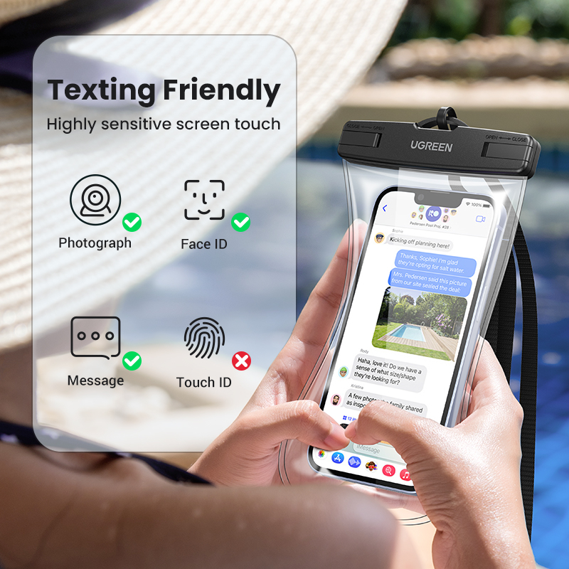 UGREEN Túi Đựng Điện Thoại Chống Thấm Nước IPX8 7.2 inch Max iPhone 14 13 12 Pro Max Samsung S23 Xiaomi Ốp