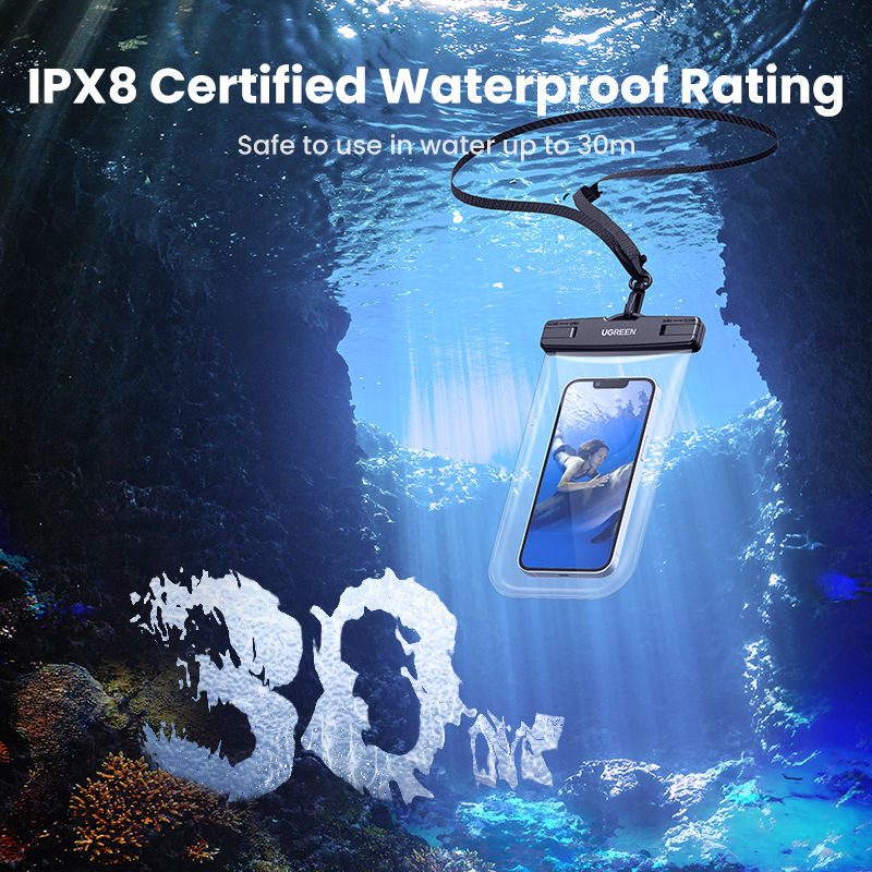 UGREEN Túi Đựng Điện Thoại Chống Thấm Nước IPX8 7.2 inch Max iPhone 14 13 12 Pro Max Samsung S23 Xiaomi Ốp