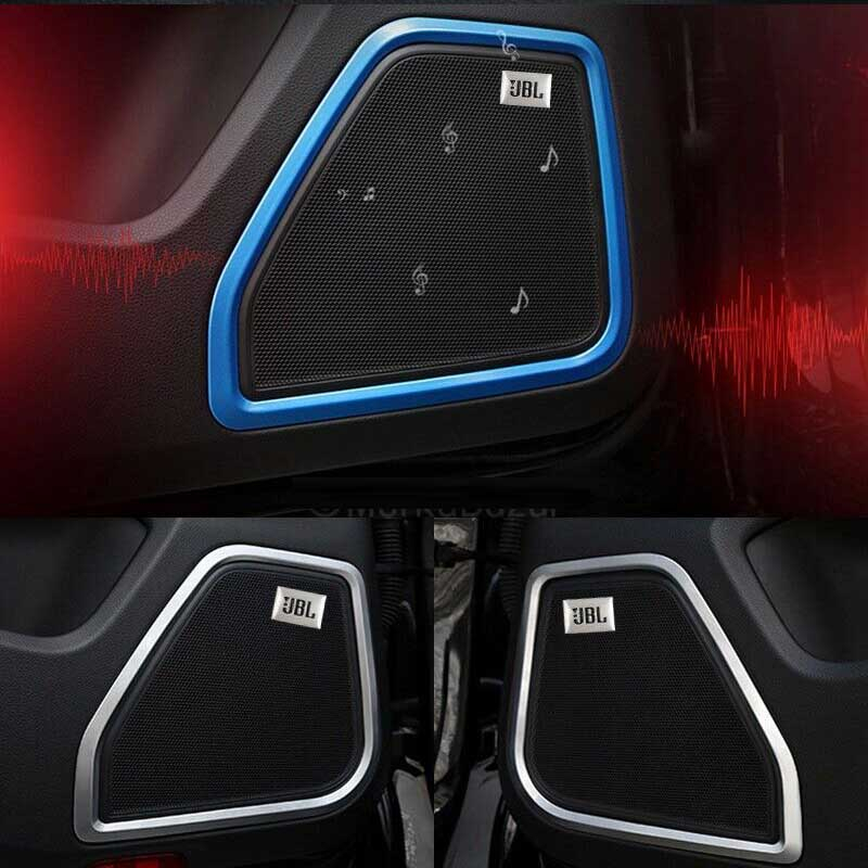 Bộ 2 Sticker Hợp Kim Dán Loa Âm Thanh Xe Hơi JBL 2012-2016 2017 2018 2019 2020 2021