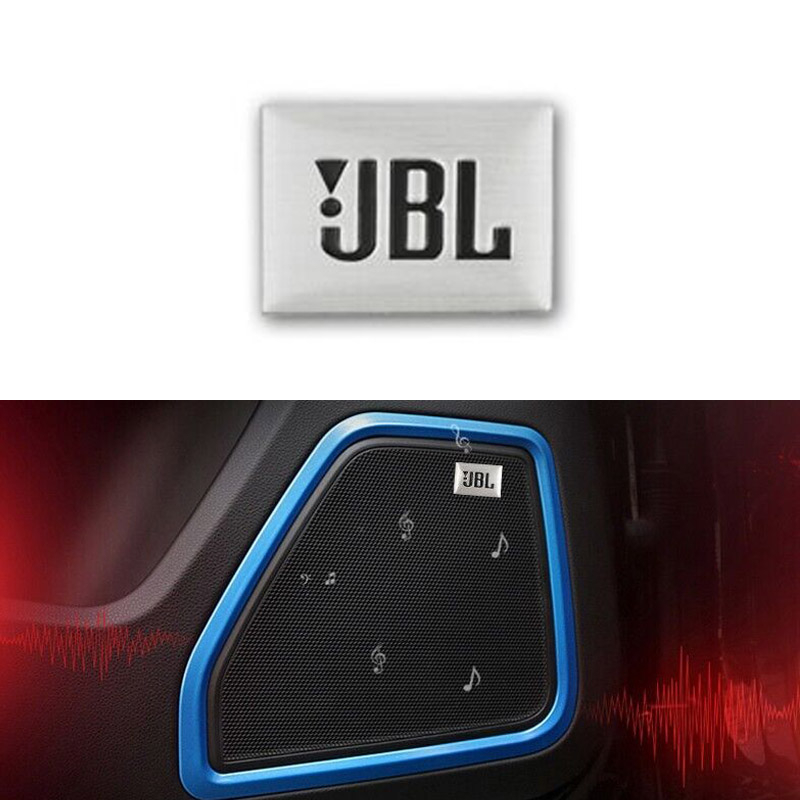 Bộ 2 Sticker Hợp Kim Dán Loa Âm Thanh Xe Hơi JBL 2012-2016 2017 2018 2019 2020 2021