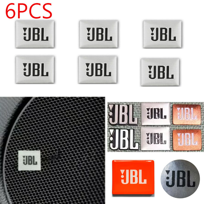 Bộ 6 Sticker Hợp Kim Dán Loa Xe Hơi JBL 2012-2016 2017 2018 2019 2020 2021