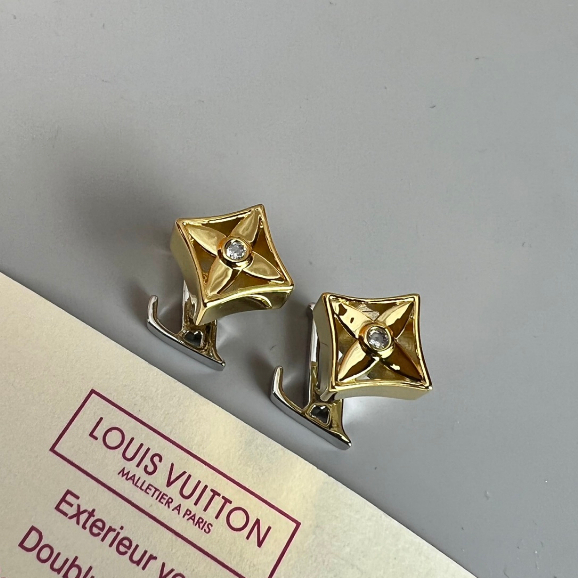 Thời trang bạc thư bông tai LV khuyên tai nữ