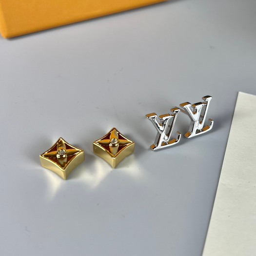 Thời trang bạc thư bông tai LV khuyên tai nữ