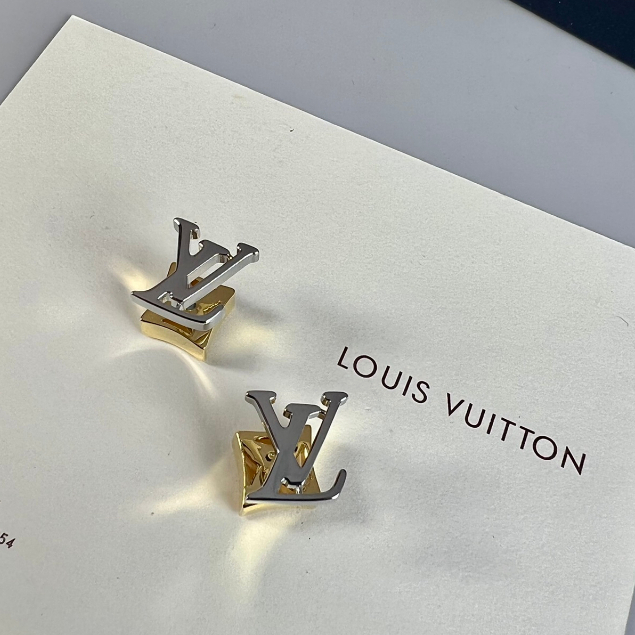 Thời trang bạc thư bông tai LV khuyên tai nữ