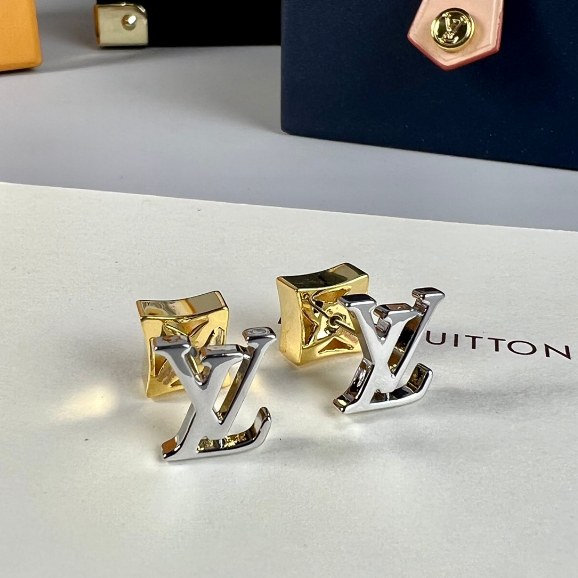 Thời trang bạc thư bông tai LV khuyên tai nữ