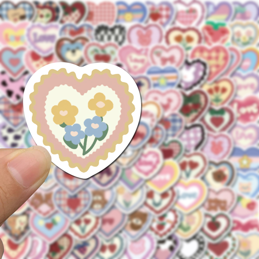 Set 100 Miếng Dán graffiti Dễ Thương Chống Thấm Nước Trang Trí laptop / Ly Trà Sữa