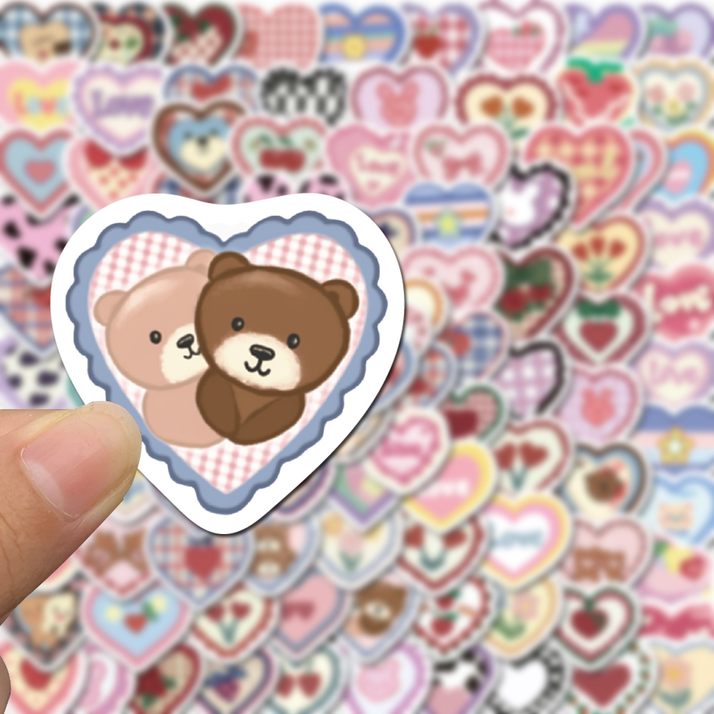 Set 100 Miếng Dán graffiti Dễ Thương Chống Thấm Nước Trang Trí laptop / Ly Trà Sữa