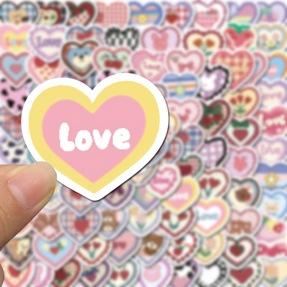 Set 100 Miếng Dán graffiti Dễ Thương Chống Thấm Nước Trang Trí laptop / Ly Trà Sữa