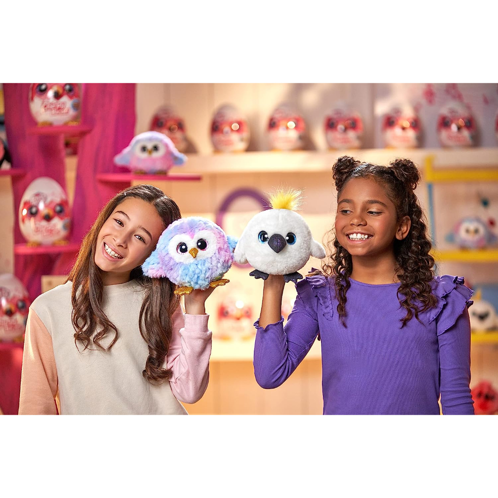 Pets Alive Chirpy Birds by ZURU, Electronic Pet That Speaks, Giant Surprise Egg, Stickers, Comb, Fluffy Clay, Bird Animal Plush for Girls Lược Hình Trứng Động Vật Bằng Đất Sét Mềm Đồ Chơi Cho Thú Cưng