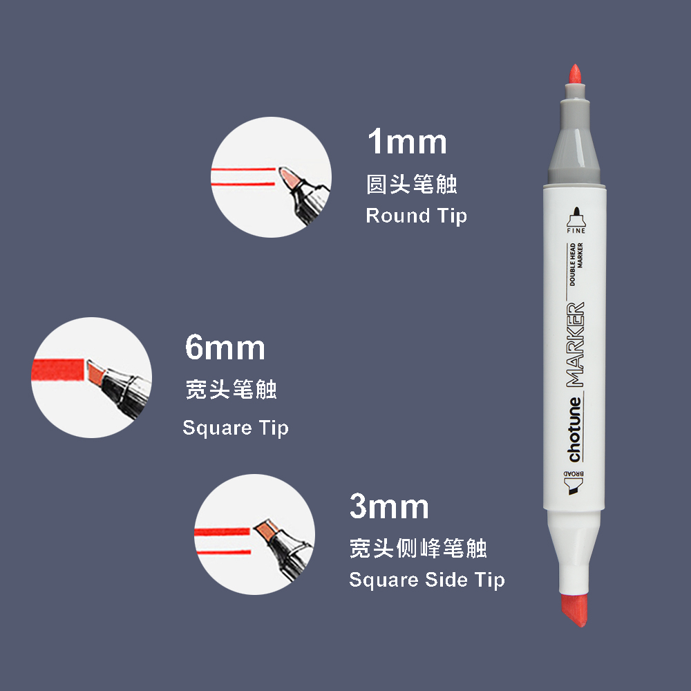 Bút đánh dấu SEAMIAR hai đầu 12/24 màu
