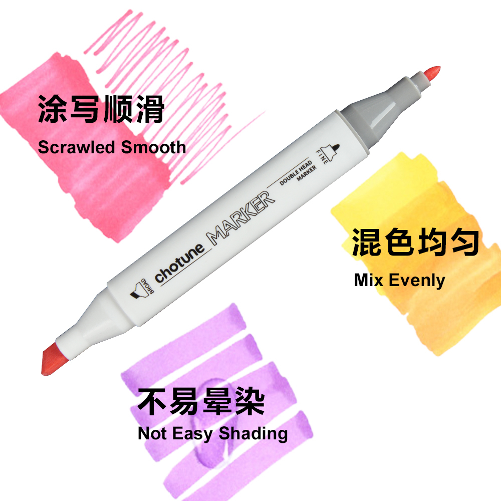 Bút đánh dấu SEAMIAR hai đầu 12/24 màu