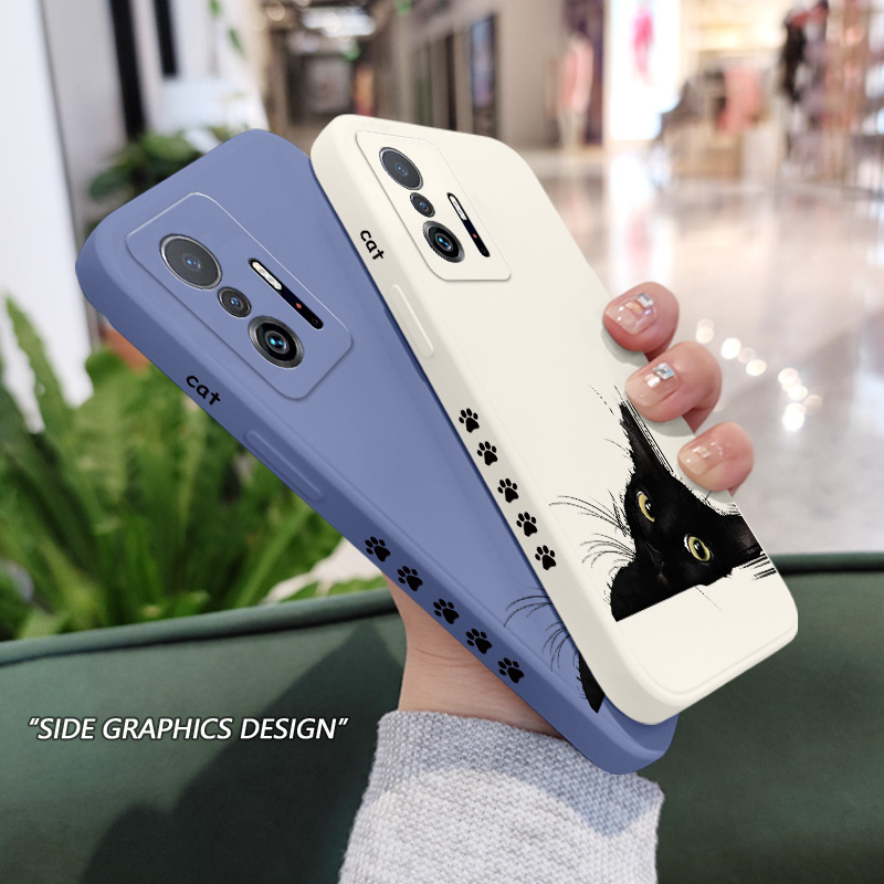 Ốp Điện Thoại Họa Tiết Mèo Đen Dành Cho xiaomi mi 13t 12t 11t 10t pro lite mi 9t pro 5g