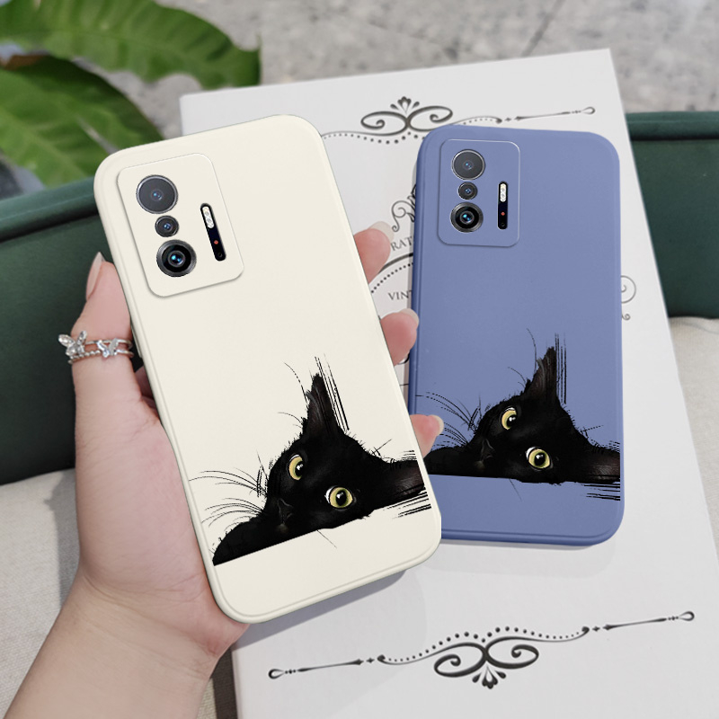 Ốp Điện Thoại Họa Tiết Mèo Đen Dành Cho xiaomi mi 13t 12t 11t 10t pro lite mi 9t pro 5g