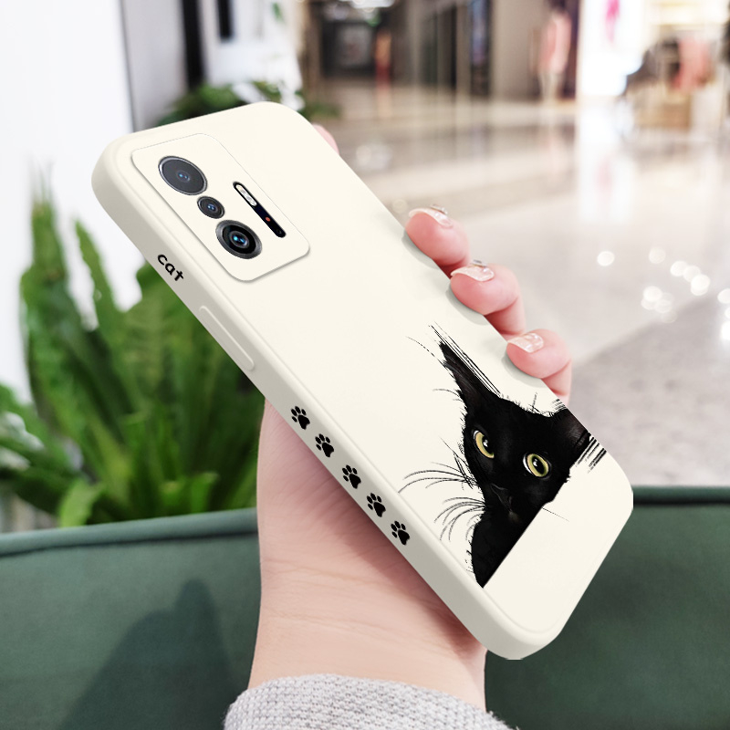 Ốp Điện Thoại Họa Tiết Mèo Đen Dành Cho xiaomi mi 13t 12t 11t 10t pro lite mi 9t pro 5g