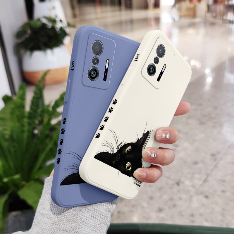 Ốp Điện Thoại Họa Tiết Mèo Đen Dành Cho xiaomi mi 13t 12t 11t 10t pro lite mi 9t pro 5g