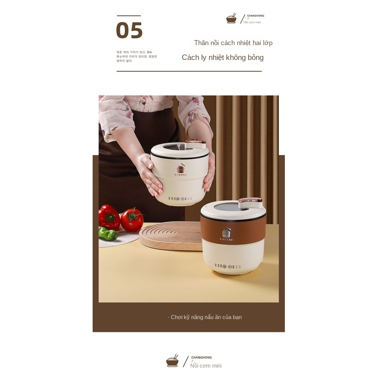 Nồi Cơm Điện Mini Đa Năng Thông Minh Dành Cho Gia Đình 1-2 Người