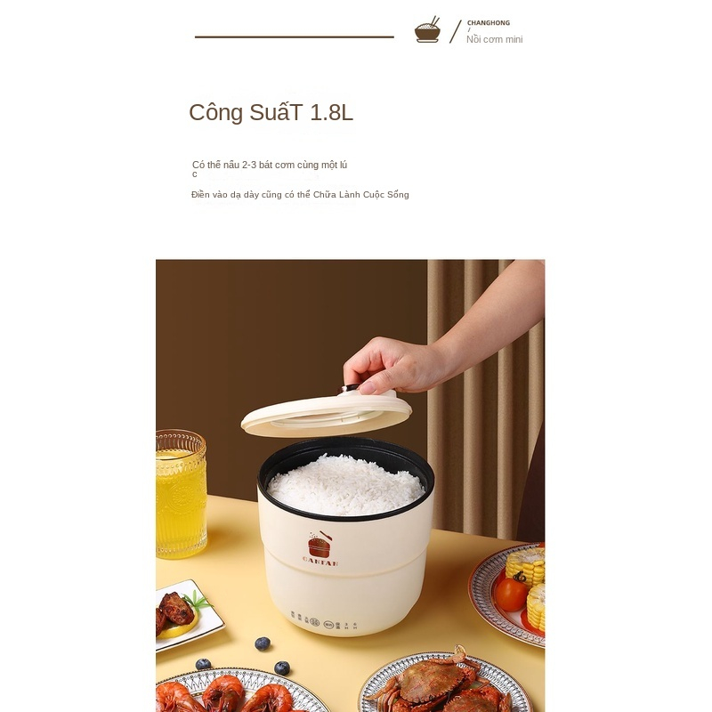 Nồi Cơm Điện Mini Đa Năng Thông Minh Dành Cho Gia Đình 1-2 Người