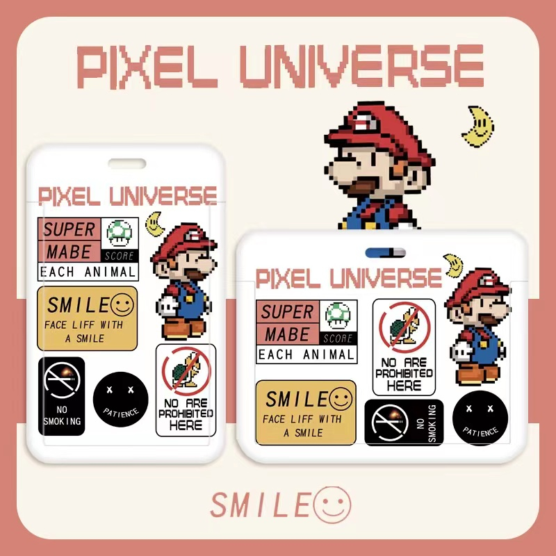 Bao Đựng Thẻ Truy Cập / Thẻ Ngân Hàng / Xe Buýt Công Cộng Pixel Mario Sáng Tạo Thông Dụng