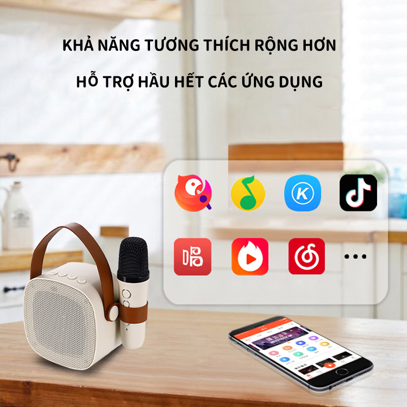 Micro Đôi Kết Nối Bluetooth Không Dây Âm Thanh Nổi 3D Cho Karaoke / Xe Hơi / Trong Nhà / Ngoài Trời