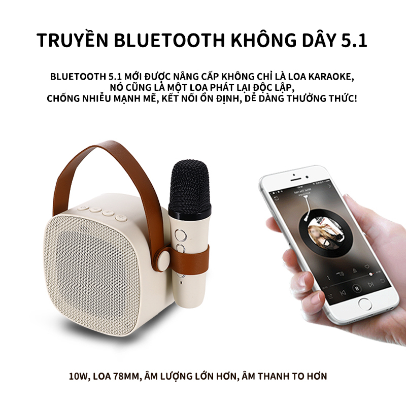 Micro Đôi Kết Nối Bluetooth Không Dây Âm Thanh Nổi 3D Cho Karaoke / Xe Hơi / Trong Nhà / Ngoài Trời