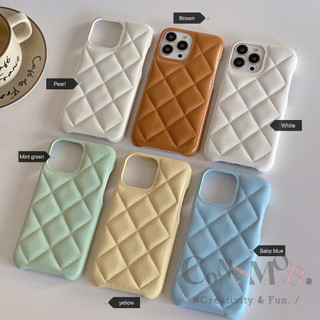 Mới Hình Kim Cương Da Dành Cho iPhone 16 15 14 13 12 Pro Max 16 15 14 Plus Đơn Giản Phim Đẹp Chống Rơi Bao