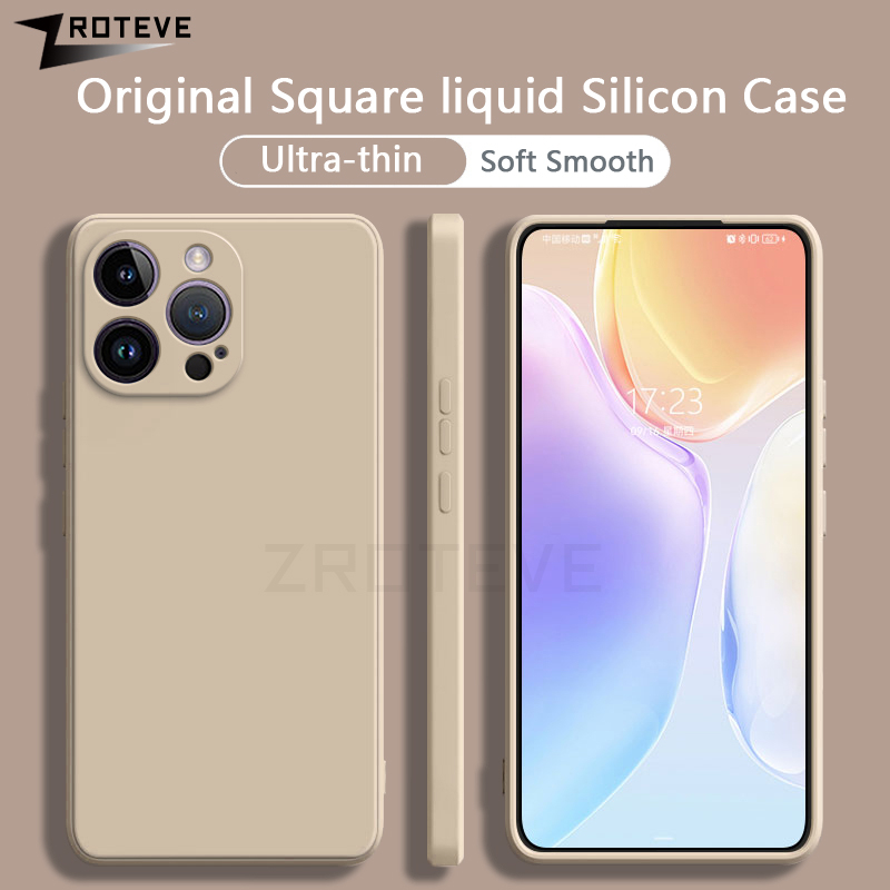 Dành Cho iPhone16 Pro Max Ốp Lưng ZROTEVE Vuông Silicon Lỏng Mềm Dành Cho Apple iPhone 17 17e 16 16e