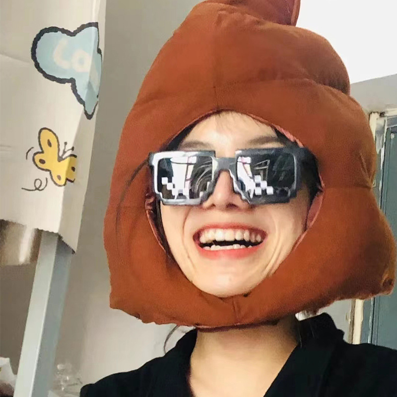 Mũ Trùm Đầu Hình Chóp Poop Nhồi Bông Dễ Thương Vui Nhộn Dùng Làm Quà Tặng Cho Bạn Trai / Bạn Gái