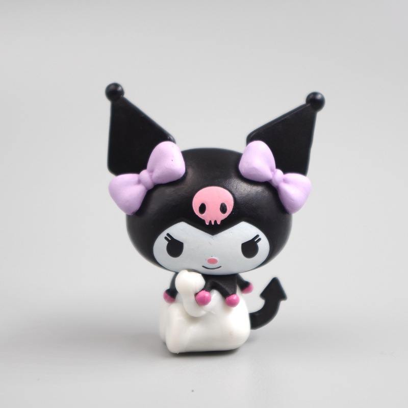 SANRIO Set 4 Mô Hình Nhân Vật Phim Hoạt Hình Kuromi Onpompurin Cinnamoroll Hello Kitty