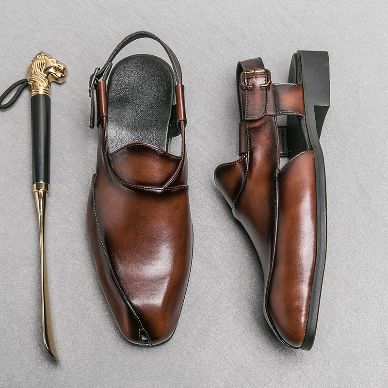 Giày Sandal Da Thật Cao Cấp Thời Trang Mùa Hè Cho Nam