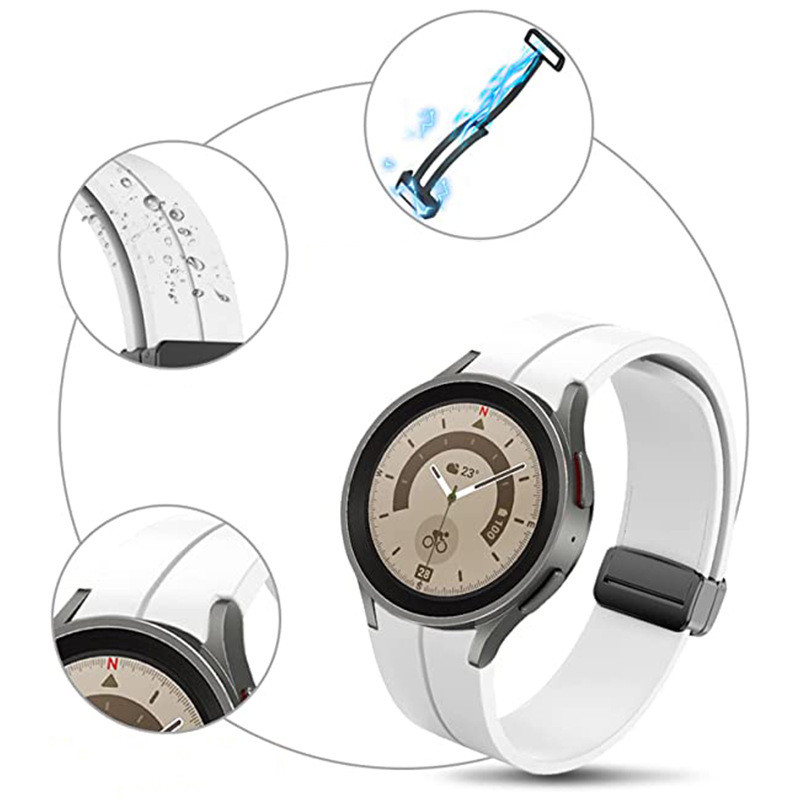 Dây Đeo Silicon Từ Tính 20mm / 22mm Cho Đồng Hồ Samsung Galaxy Watch 4 Classic 5 Pro Realme Watch 3 2 S Pro Haylou RS4 Plus LS02 LS12 GST Lite