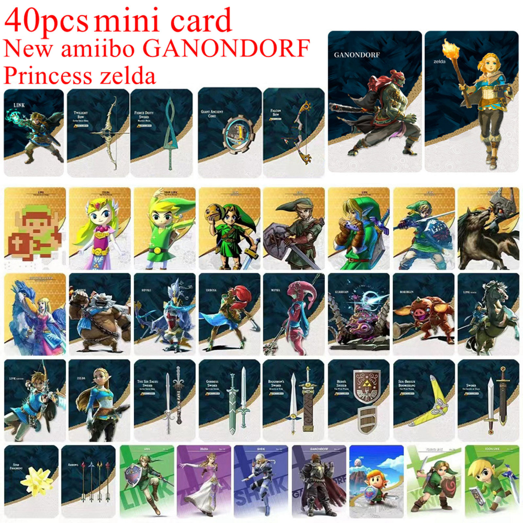 Set 40 thẻ chơi game Gemvan The Legend of Zelda: Tears of The Kingdom Zelda Ghost God Switch Amiibo Linkage