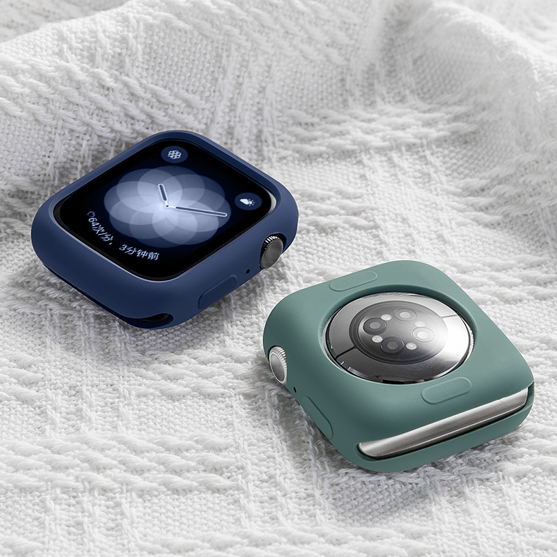 Ốp Bảo Vệ Bằng Silicon Mềm Cho Đồng Hồ Thông Minh applewatch 8 7 6 se 5 4 3 2 iwatch 42mm 40mm 44mm 41mm 45mm case