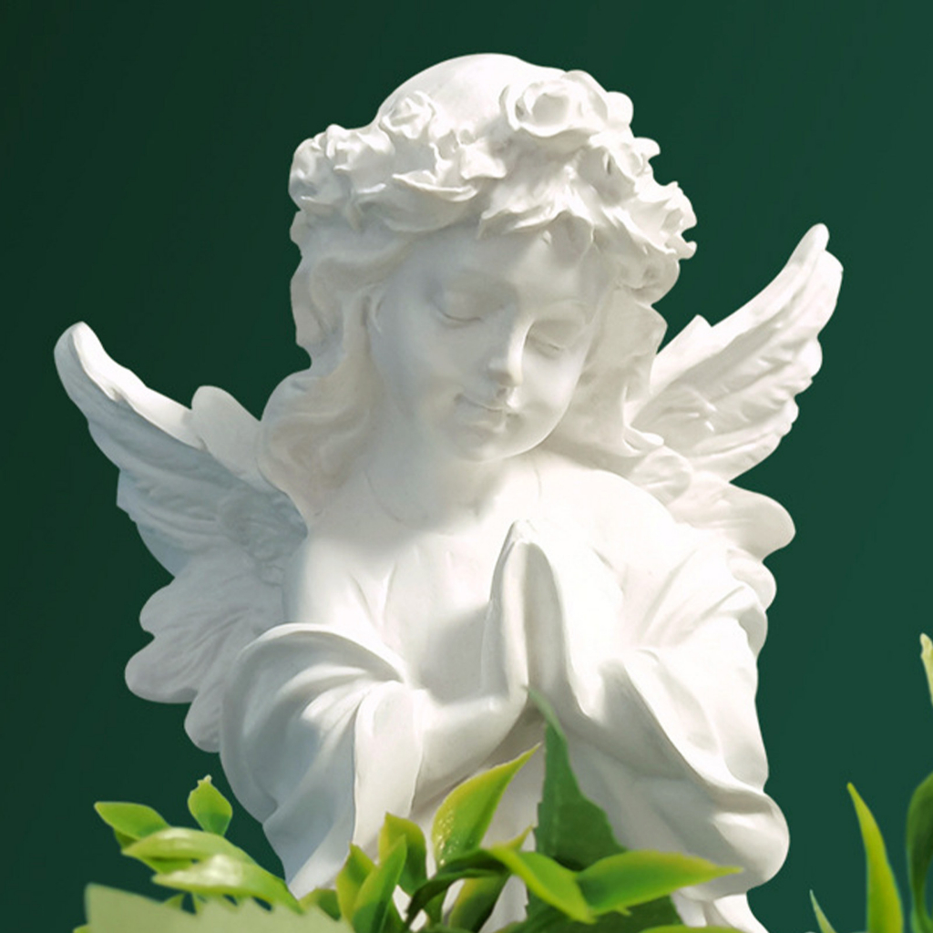 Tượng Thiên Thần Cầu Nguyện 16cm Thạch Cao phong cách bắc âu Trang Trí nhà cửa Phòng Văn
