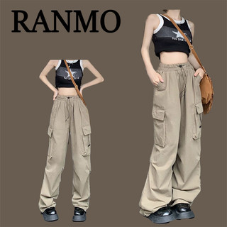 Ranmo quần ống rộng quần túi hộp Thời trang hàn quốc A20M080